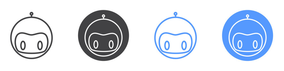 Robot icon vector symbol outline sign