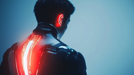 Cyberpunk Aesthetics: Futuristic Humanoid with Integrated Technology