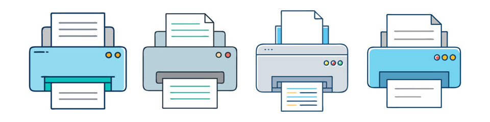 printer vector icon, office vector illustration - simple illustration of printer perfect for logos, and office-themed designs.