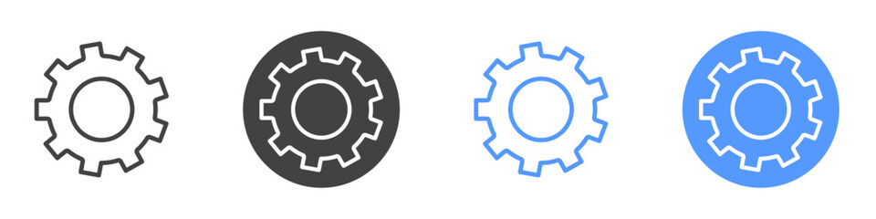 Settings icon vector symbol outline sign