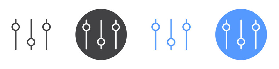 Sliders icon vector symbol outline sign