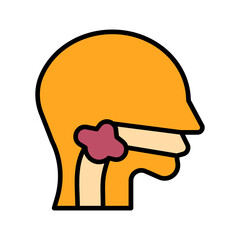Throat Cancer Icon Design