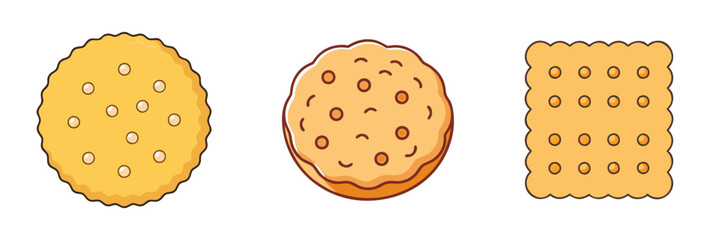 biscuit vector icon, foods vector illustration - simple illustration of biscuit perfect for logos, and foods-themed designs.