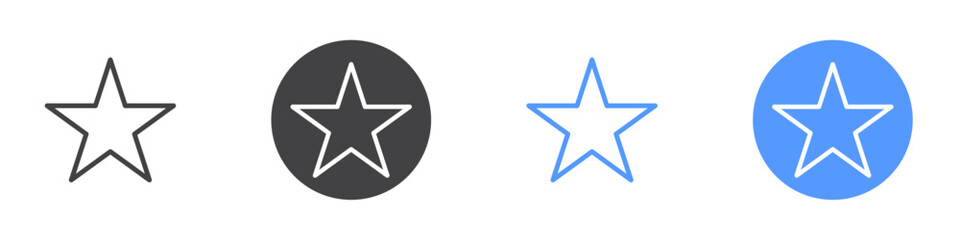Star icon vector symbol outline sign