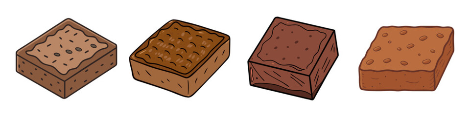 brownie square vector icon, foods vector illustration - simple illustration of brownie square perfect for logos, and foods-themed designs.