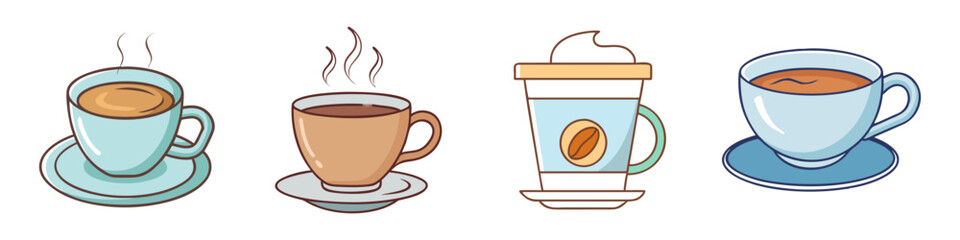 cup of coffee vector icon, foods vector illustration - simple illustration of cup of coffee perfect for logos, and foods-themed designs.