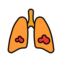Lung Cancer Icon Design
