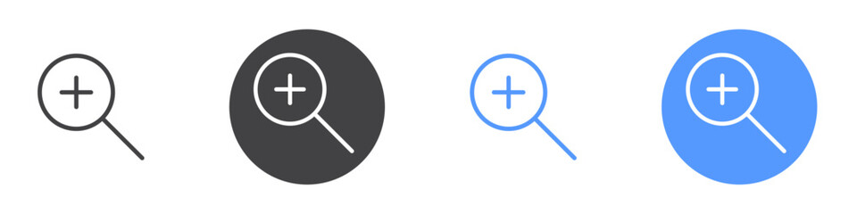 Obraz premium Zoom in icon vector symbol outline sign