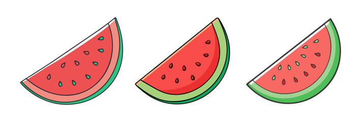 watermelon slice vector icon, foods vector illustration - simple illustration of watermelon slice perfect for logos, and foods-themed designs.