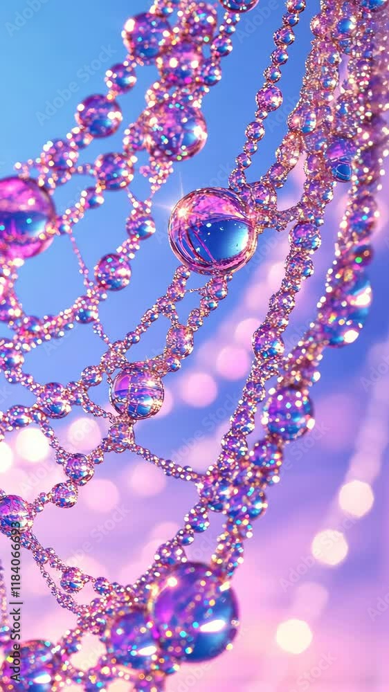 Aufkleber colorful droplets and shimmering beads create an abstract display of light and texture
