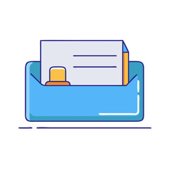 business card holder vector icon, office vector illustration - simple illustration of business card holder perfect for logos, and office-themed designs.