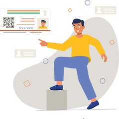 Efficient digital transactions illustrated with Aadhar card payment systems.