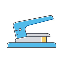 hole puncher vector icon, office vector illustration - simple illustration of hole puncher perfect for logos, and office-themed designs.