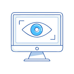 monitor privacy screen vector icon, office vector illustration - simple illustration of monitor privacy screen perfect for logos, and office-themed designs.