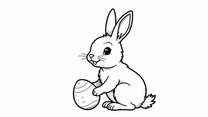 Easter bunny coloring page for kids for Easter