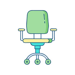 office chair vector icon, office vector illustration - simple illustration of office chair perfect for logos, and office-themed designs.