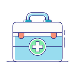 office first aid kit vector icon, office vector illustration - simple illustration of office first aid kit perfect for logos, and office-themed designs.