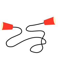 Paper Cup Phone Illustration 