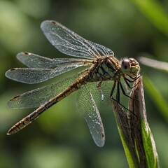 Macro of a Beetle on Wet Rocks