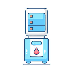 water cooler vector icon, office vector illustration - simple illustration of water cooler perfect for logos, and office-themed designs.