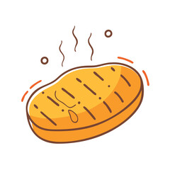 baked potato vector icon, foods vector illustration - simple illustration of baked potato perfect for logos, and foods-themed designs.