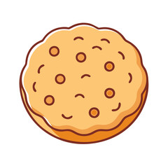 biscuit vector icon, foods vector illustration - simple illustration of biscuit perfect for logos, and foods-themed designs.