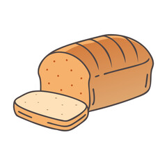 bread loaf vector icon, foods vector illustration - simple illustration of bread loaf perfect for logos, and foods-themed designs.