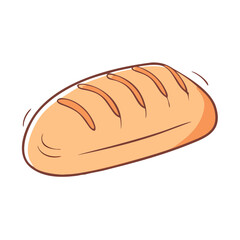 bread loaf vector icon, foods vector illustration - simple illustration of bread loaf perfect for logos, and foods-themed designs.