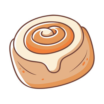 recommend clip art: cinnamon roll vector icon, foods vector illustration - simple illustration of cinnamon roll perfect for logos, and foods-themed designs.