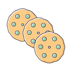 cookies vector icon, foods vector illustration - simple illustration of cookies perfect for logos, and foods-themed designs.