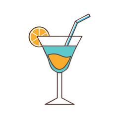 cocktail glass vector icon, foods vector illustration - simple illustration of cocktail glass perfect for logos, and foods-themed designs.