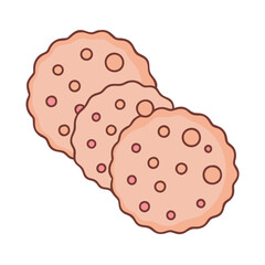 cookies vector icon, foods vector illustration - simple illustration of cookies perfect for logos, and foods-themed designs.