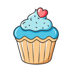 cupcake vector icon, foods vector illustration - simple illustration of cupcake perfect for logos, and foods-themed designs.