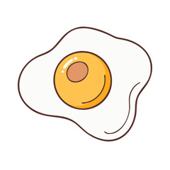 fried egg vector icon, foods vector illustration - simple illustration of fried egg perfect for logos, and foods-themed designs.