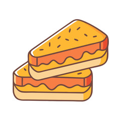 grilled cheese vector icon, foods vector illustration - simple illustration of grilled cheese perfect for logos, and foods-themed designs.