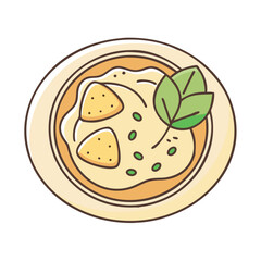 hummus with pita bread vector icon, foods vector illustration - simple illustration of hummus with pita bread perfect for logos, and foods-themed designs.