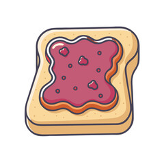 jam on toast vector icon, foods vector illustration - simple illustration of jam on toast perfect for logos, and foods-themed designs.