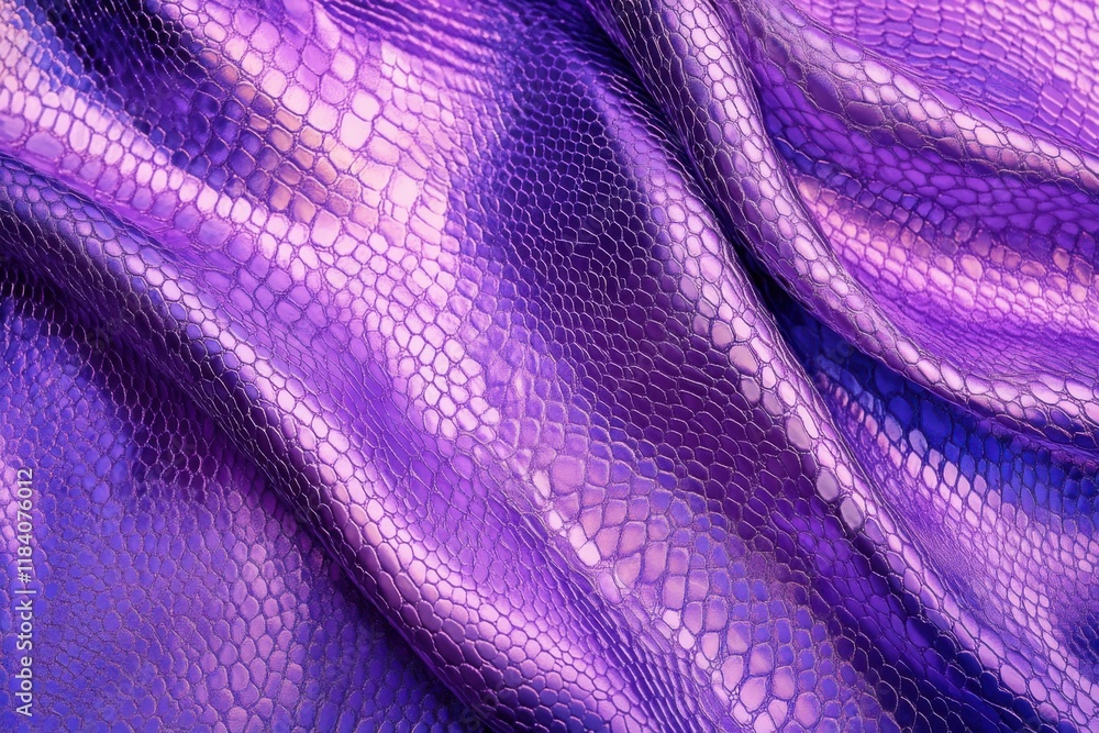 Poster iridescent violet snake skin texture with a gradient color effect