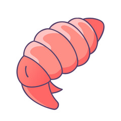 lobster tail vector icon, foods vector illustration - simple illustration of lobster tail perfect for logos, and foods-themed designs.