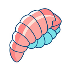 lobster tail vector icon, foods vector illustration - simple illustration of lobster tail perfect for logos, and foods-themed designs.