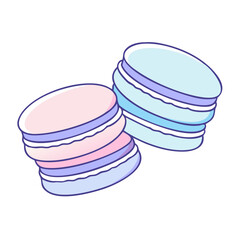 macarons vector icon, foods vector illustration - simple illustration of macarons perfect for logos, and foods-themed designs.