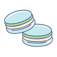 macarons vector icon, foods vector illustration - simple illustration of macarons perfect for logos, and foods-themed designs.
