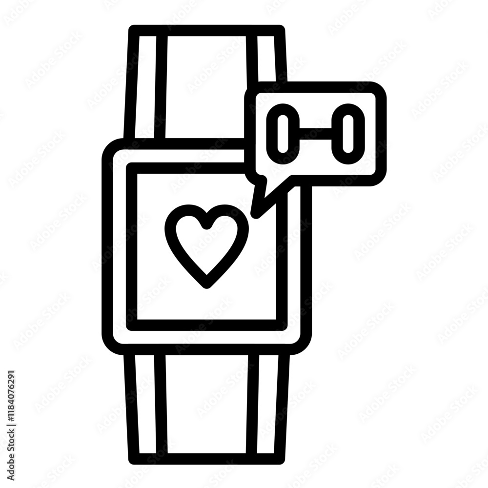 Sticker Fitness Tracker Icon