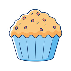muffin vector icon, foods vector illustration - simple illustration of muffin perfect for logos, and foods-themed designs.