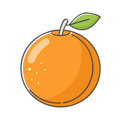 orange vector icon, foods vector illustration - simple illustration of orange perfect for logos, and foods-themed designs.