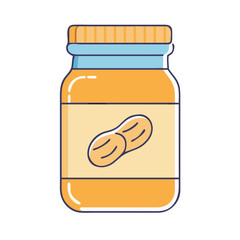 peanut butter jar vector icon, foods vector illustration - simple illustration of peanut butter jar perfect for logos, and foods-themed designs.
