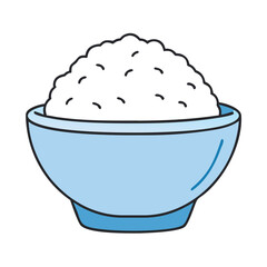 rice bowl vector icon, foods vector illustration - simple illustration of rice bowl perfect for logos, and foods-themed designs.