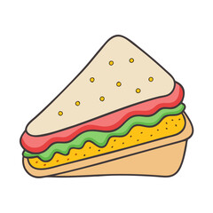 sandwich vector icon, foods vector illustration - simple illustration of sandwich perfect for logos, and foods-themed designs.