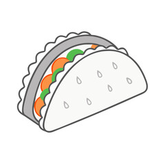 tacos vector icon, foods vector illustration - simple illustration of tacos perfect for logos, and foods-themed designs.