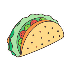 tacos vector icon, foods vector illustration - simple illustration of tacos perfect for logos, and foods-themed designs.